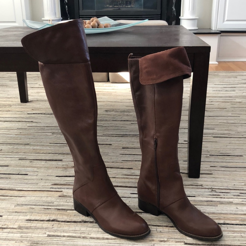 Nine West versatile riding boot. Over the knee or below the knee.